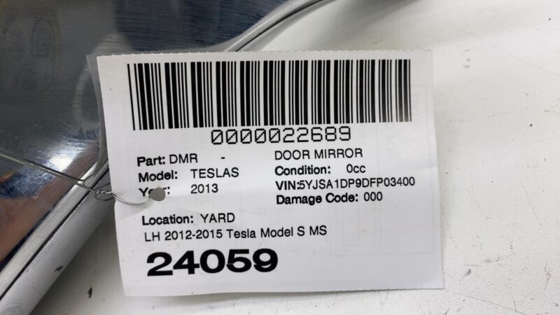 6005864-00-D 2012-2015 Tesla Model S MS Left Exterior Rear View Door Mirror LH Blue PMMB