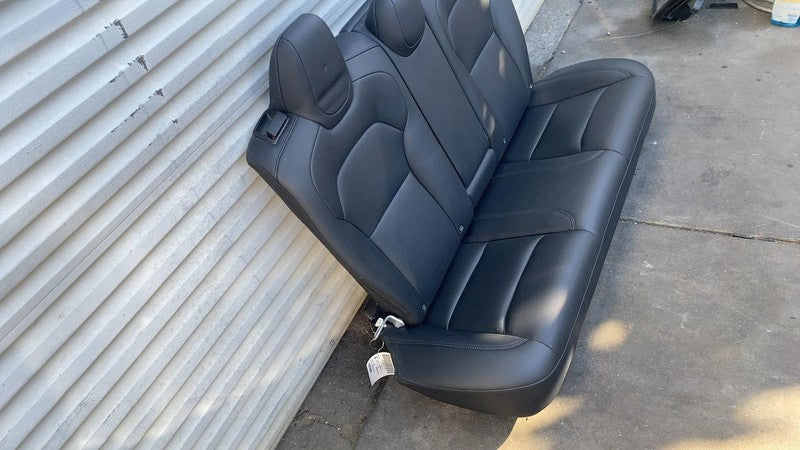 ⭕ 24-25 Model 3 Rear 2nd Row Black Leather Seat Upper + Lower Cushion Perforated