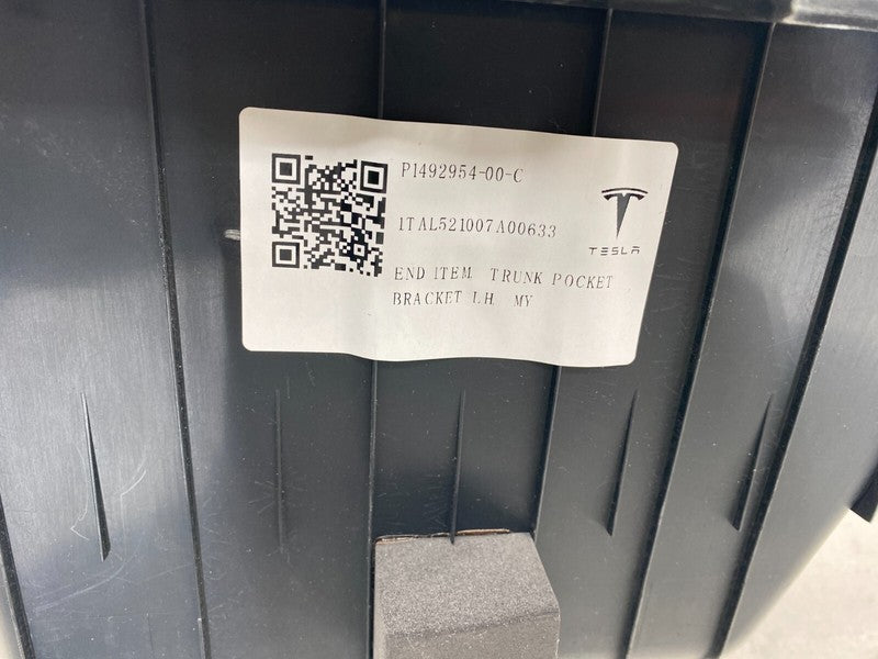 ⭕20-24 Tesla Model Y Rear Driver Side Trunk Pocket End Bracket Left 14