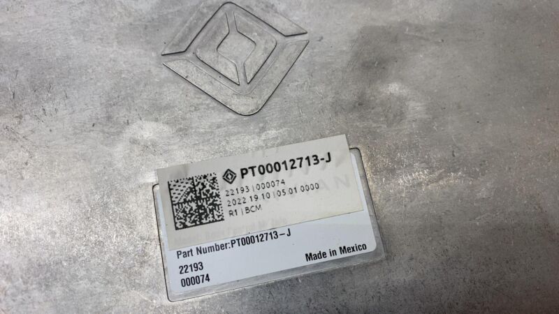 PT00012713J 2022 2023 2024 Rivian R1S R1T BCM Body Control Module Unit Assembly PT00012713-J