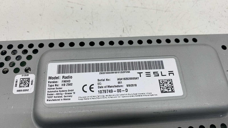 107974900D ⭕ 2017-2023 Tesla Model 3 Harman Becker Radio FM/HD Receiver Module 1079749-00-D