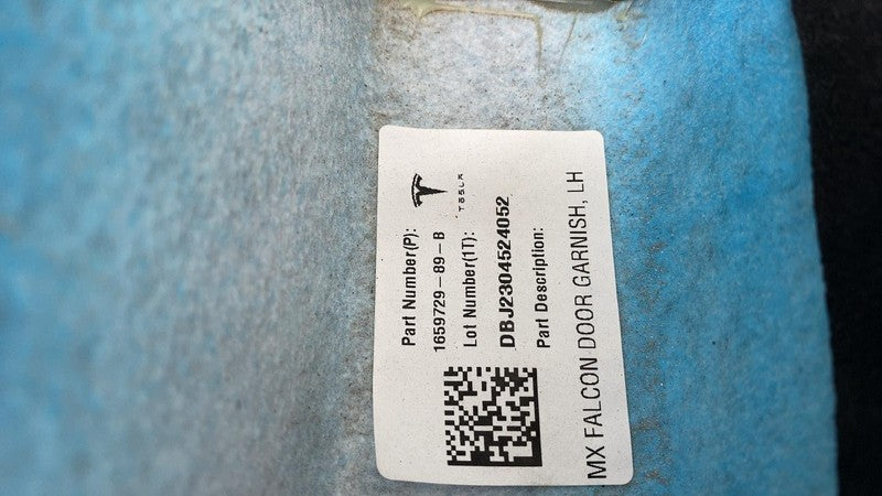 ⭕ 2021-2024 Tesla Model X MX Falcon Door Rear Left Garnish Trim OEM 16