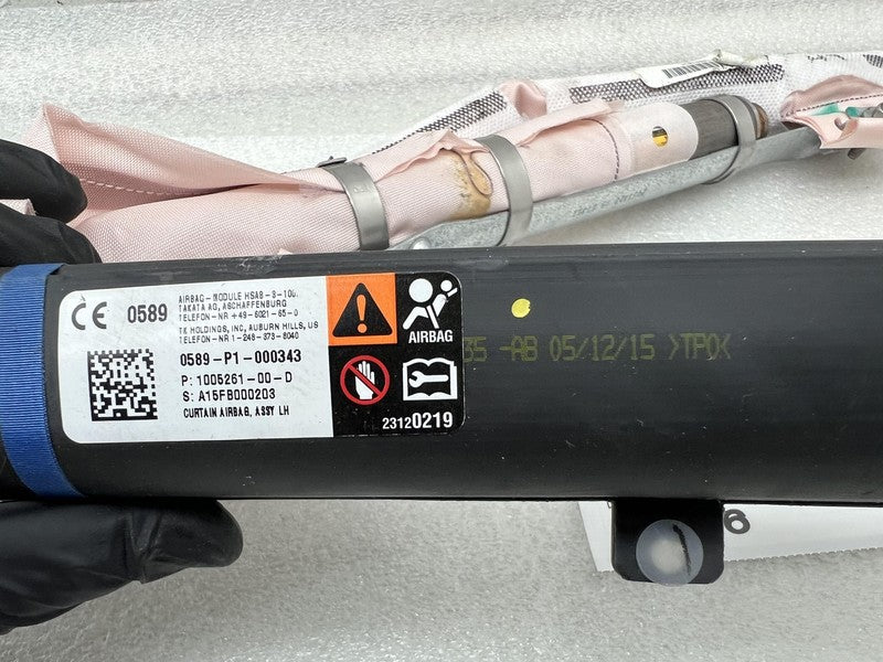 ⭕ 12-20 Tesla Model S Driver Side Roof Curtain Safety Airbag Left 1005