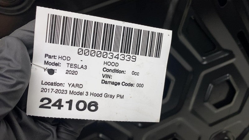 ⭕ 2017-2023 Tesla Model 3 M3 Front Hood Bonnet Shell Panel Cover Assy Gray PMNG