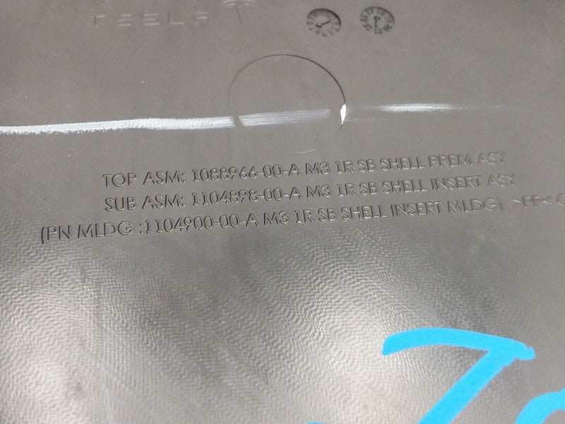 ⭕ 17-23 Model 3 Front Left 1st Row Seatback Shell Panel Cover Trim 108