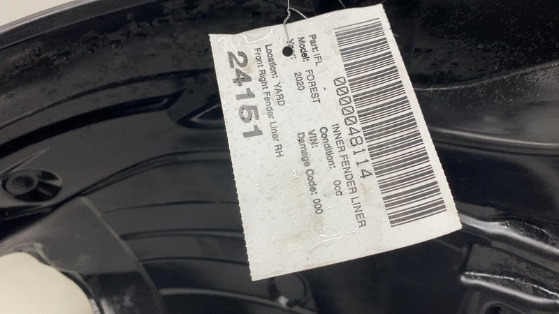 2019-2021 Subaru Forester Front Passenger Wheel Fender Liner Splash Shield Right