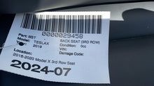 2016 2017 2018 2019 2020 Tesla Model X Rear 3rd Row Seat Leather Black Assembly
