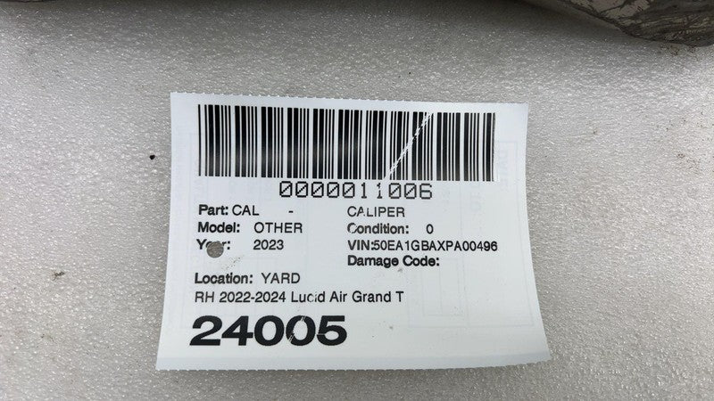 ⭕ 2022-2024 Lucid Air Front Right Passenger Brake Caliper w/ Hose Line