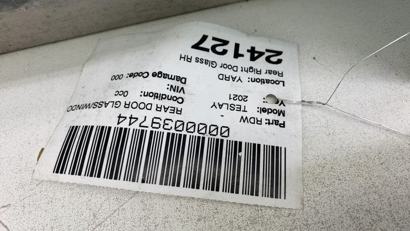 ⭕ 2020-2023 Tesla Model Y Rear Passenger Door Window Glass Single Pane