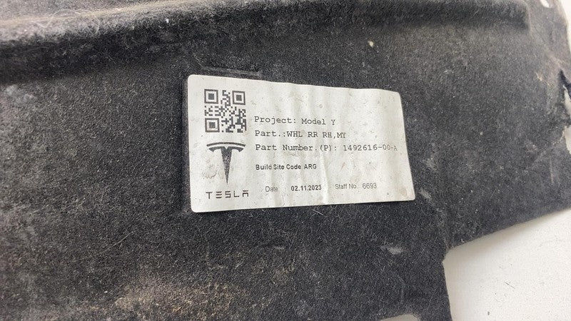 ⭕ 20-24 Tesla Model Y Rear Right Wheel Fender Liner Splash Shield 1492