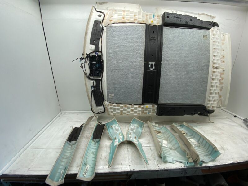  2012-2015 Tesla Model S SET of Headliner Textile Upper A + B + C-Pillar Assembly