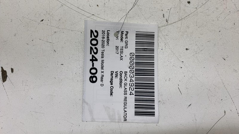 ⭕ 2016-2020 Tesla Model X Rear Left Door Window Regulator & Motor 1028