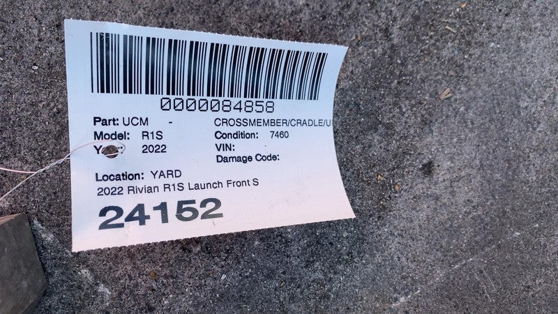 PT00001865 P ⭕ 2022-2023 Rivian R1S Front Subframe Bare Undercarriage Crossmember PT00001865P