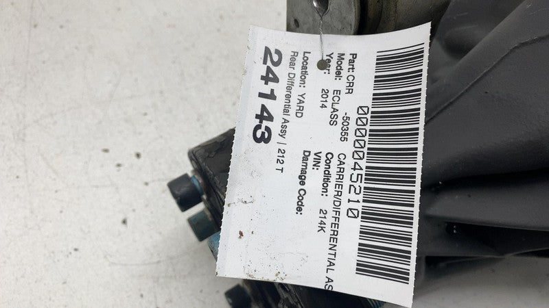 ⭕ 2011 2012 2013 Mercedes E350 E-Class Rear Differential Carrier Assy 