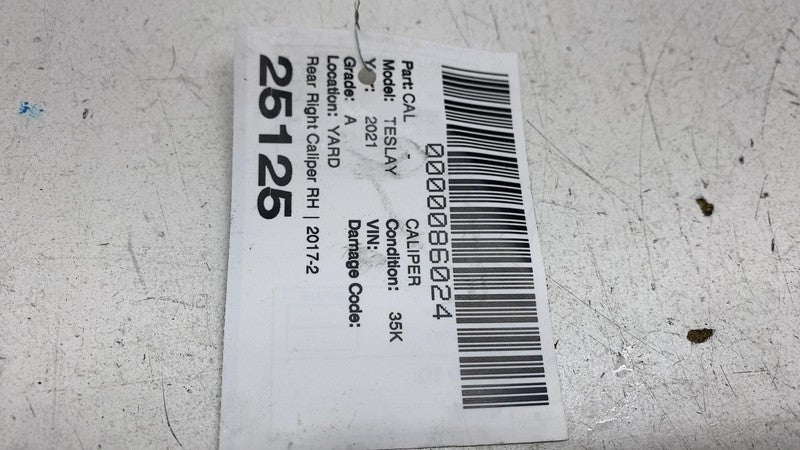 ⭕ 2020-2024 Tesla Model Y Rear Right Caliper + Brake Hose Line BASE 10