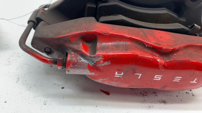⭕ 2012-2020 Tesla Model S Rear Driver Side Caliper Red w/ Brake Hose L
