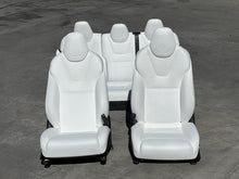 ⭕ 18-20 Tesla Model S Left & Right Front Bucket Seat + Rear 2nd Row Seat White