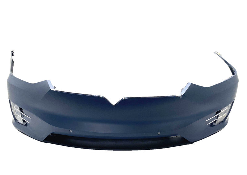 ⭕16-20 Tesla Model X Front Bumper Cover w/ Foglight Primed Assembly 1091879-S0-A