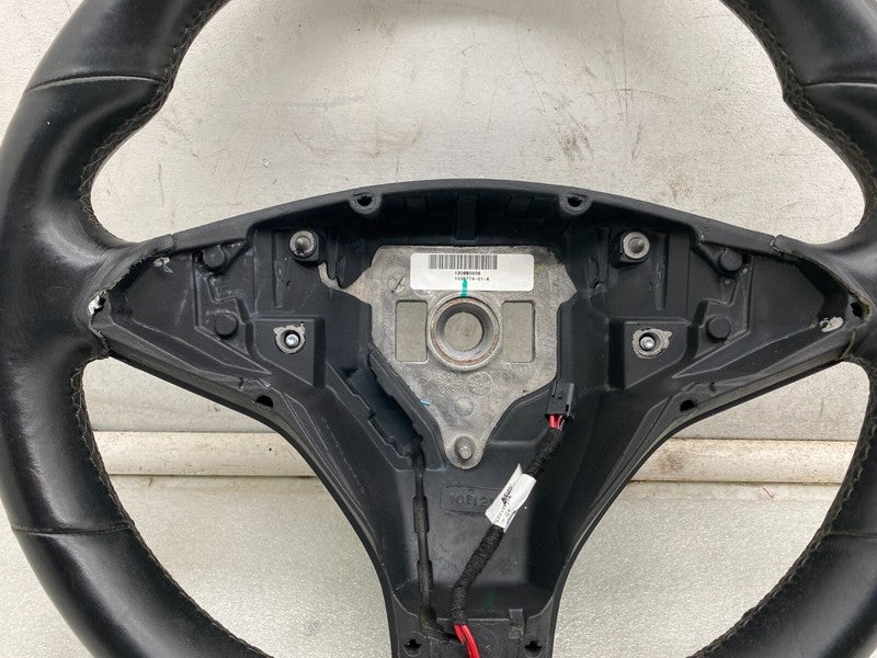 1036774-00-C ⭕ 12-15 Tesla Model S Driver Steering Wheel Heated Black Assembly 1036774-01-A