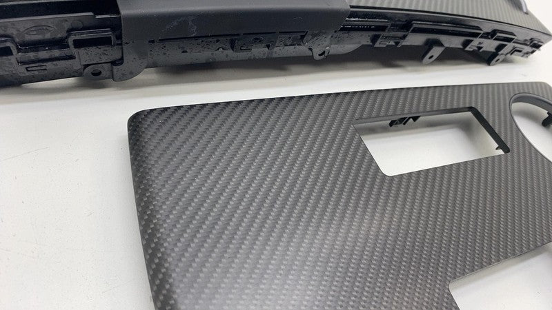 ⭕ 16-20 Model S Center Console Cover w/ Cupholder Trim Carbon Fiber 10