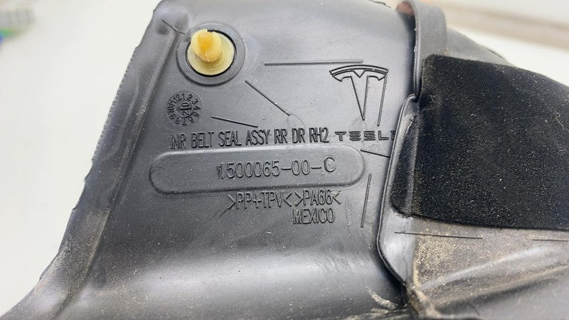 ⭕20-23 Tesla Model Y Rear Right Door Inner Belt Rubber Seal Molding 15