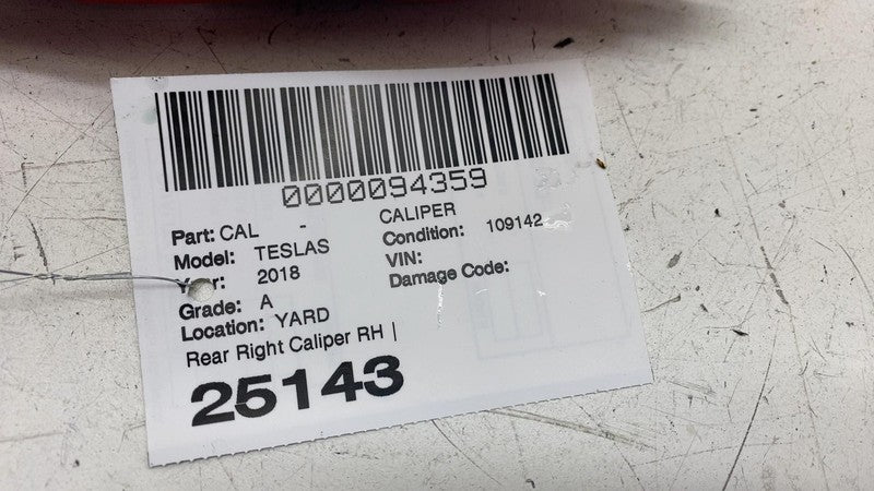 ⭕2016-2020 Model S Rear Right Brembo Caliper w/ Brake Hose Line Red 10