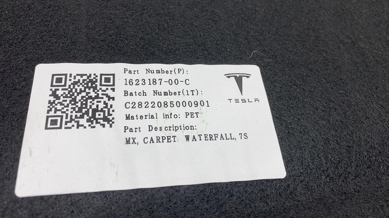 ⭕ 21-23 Model X Rear Interior Trunk Carpet Waterfall Cover 7 Seater 16