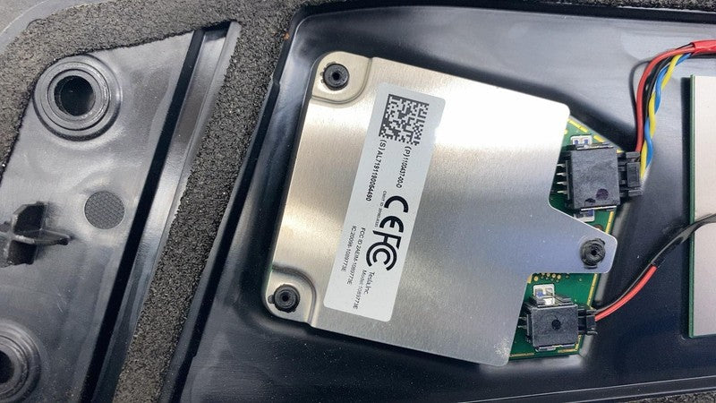 1100437-00-D ⭕ 17-23 Model 3 Left B-Pillar Applique Glass Trim Molding w/ Camera 1100437-00-D