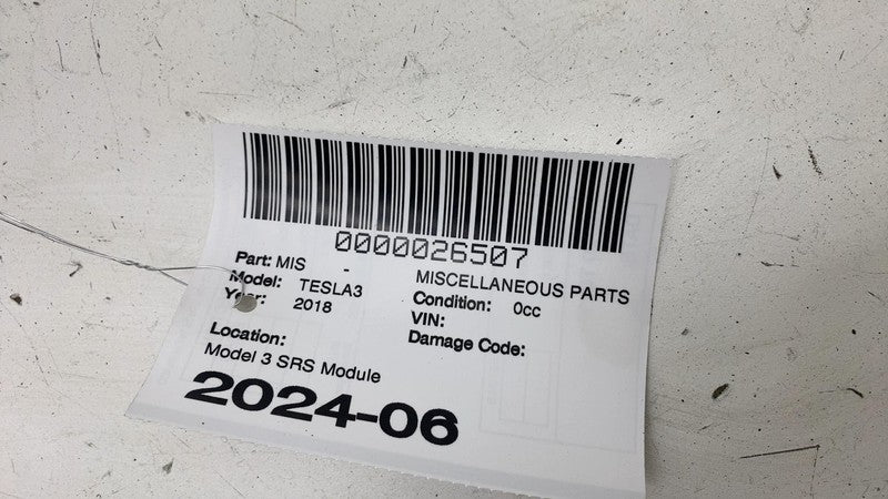 109575700C 17-23 Model 3 Safety Restraint Computer Control Module (Crash Data) 1095757-00-C
