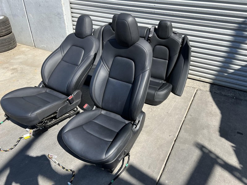 1552127-00-A ⭕ 2017-2023 Tesla Model 3 Front Left & Right Bucket & Rear Bench Seat + Bolster