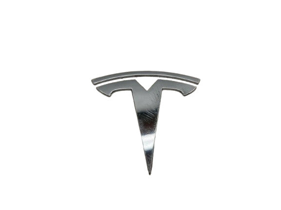⭕ 2017-2023 Tesla Model 3 Y M3 MY Front Hood Silver Emblem Upgrade T-Badge Logo