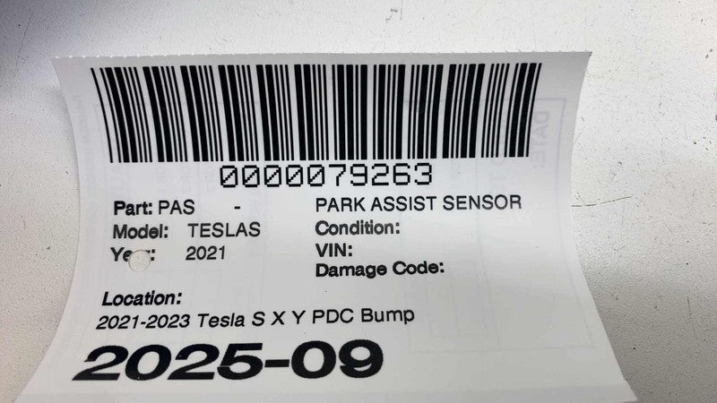 252500101D ⭕ 2021-2025 Tesla S PDC Bumper Parking Ultrasonic Side Sensor Black 2525001-01-D