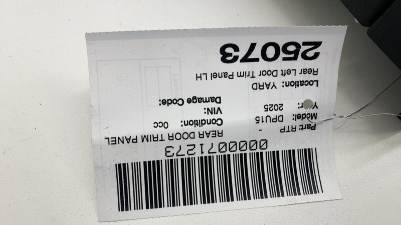 FC00AAW47852 ⭕ 19-25 Ram 1500 Pickup Crew Cab Rear Driver Left Door Panel Card FC00AAW47852