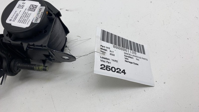 PT00001051H ⭕ 2022 2023 2024 Rivian R1T Rear Center Seat Belt Retractor PT00001051-H