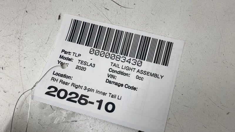⭕ 2017-2023 Model 3 Rear Right Inner Taillight LED Tail Lamp (3-Pin) R