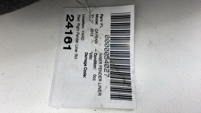 2011-2018 Porsche Cayenne Rear Right Inner Wheel Fender Liner Splash Shield OEM