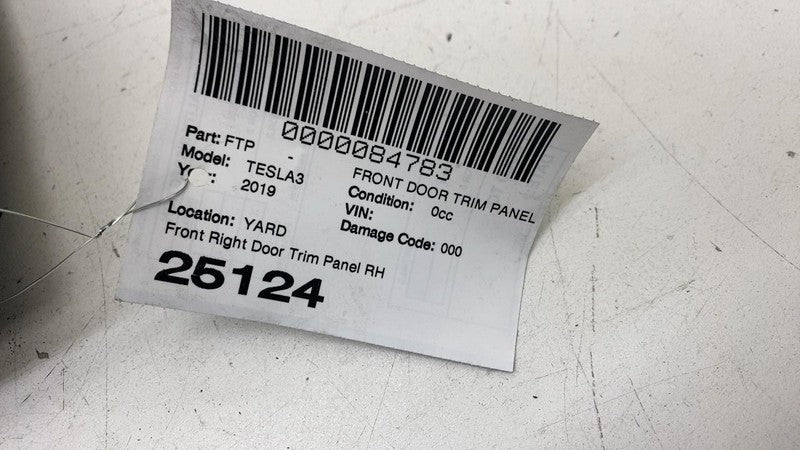 ⭕ 2017-2020 Model 3 Front Passenger Side Interior Door Panel Trim Card Right RH