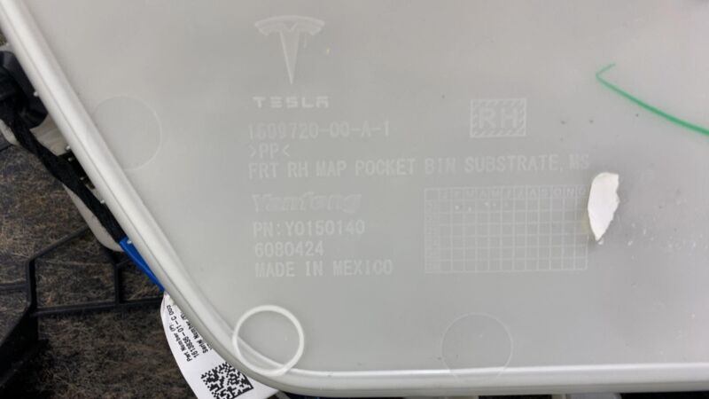 2021-2024 Tesla Model S Front Passenger Side Door Panel Trim Card Right RH Assy