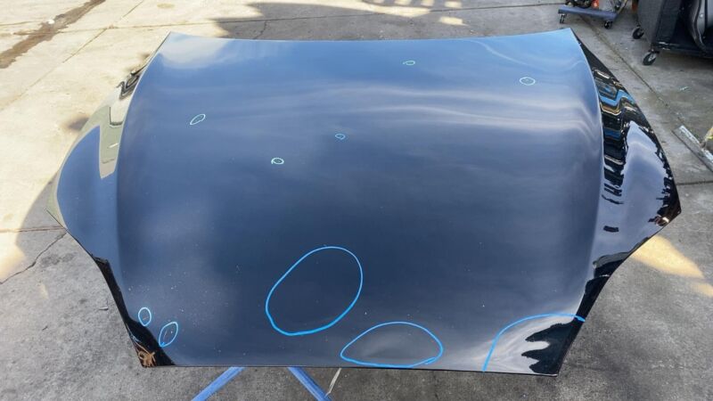 2012-2015 Tesla Model S MS Front Bonnet Hood Shell Panel Assembly Black - PBSB
