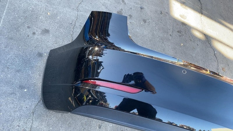 2017-2022 Tesla Model 3 Rear Bumper Cover w/ Park Sensor & Reflector Black PBSB