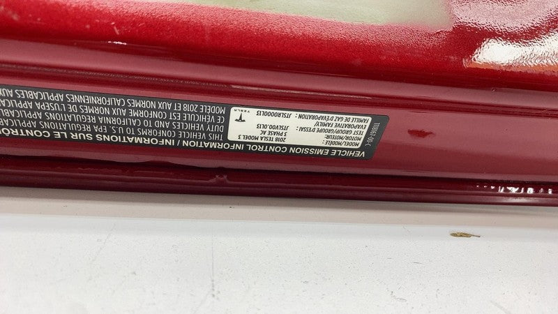 ⭕ 2017-2020 Tesla Model 3 M3 Rear Trunk Decklid Shell Panel Assembly Red PPMR