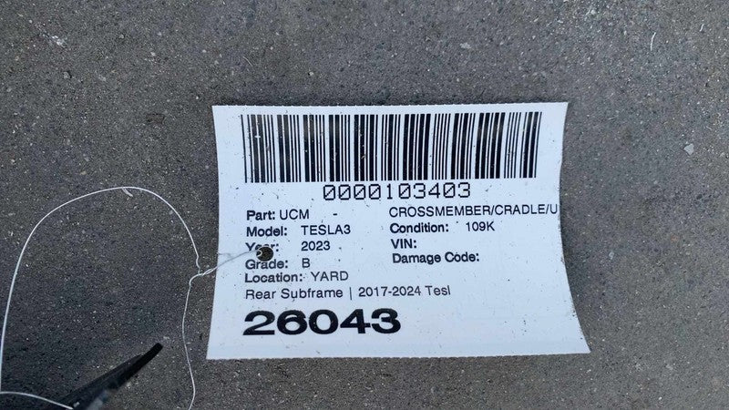Crossmember/cradle/undercarria TESLA MODEL 3 23