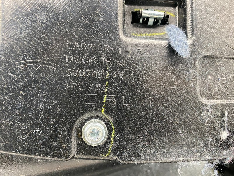 100813300D ⭕ 2012-2020 Tesla Model S Rear Left Interior Door Panel Trim Card Cover 6007492