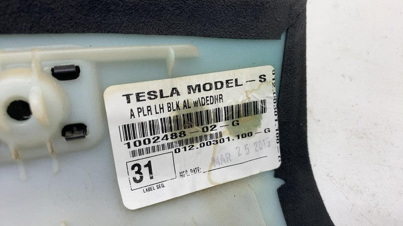 ⭕ 12-15 Model S Front Left A-Pillar Upper Trim Cover LH w/ Speaker 100