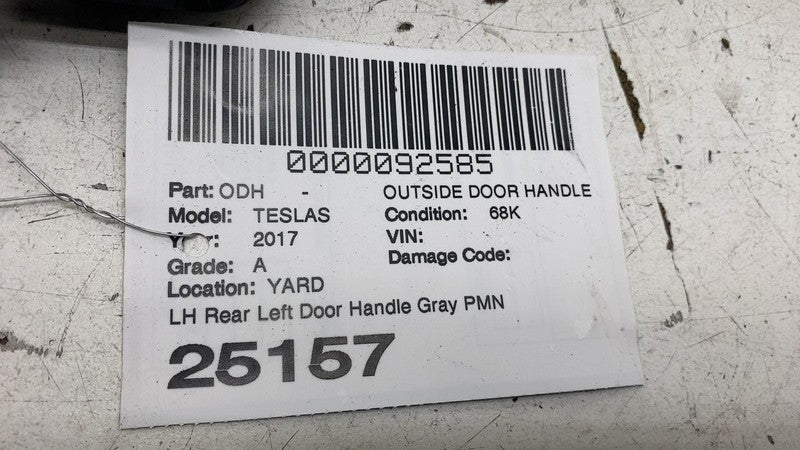 ⭕17-20 Model S Rear Left Exterior Door Handle Outer GEN3 Gray PMNG 110