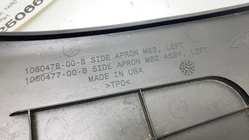 ⭕ 16-20 Model S Front Driver Side Under Hood Apron Trim Panel Left 106