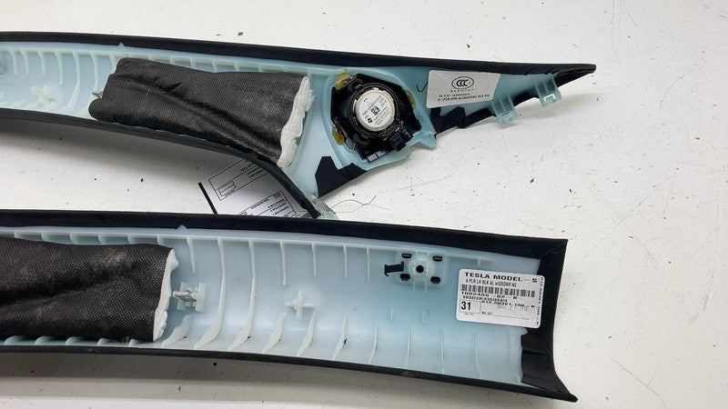 ⭕ 12-20 Model S Front Left & Right A-Pillar Upper Trim 1007440-02-K/10