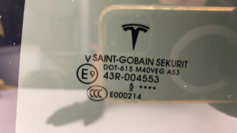 ⭕ 2016-2020 Tesla Model X MX Rear Driver Side Door Window Glass Left L