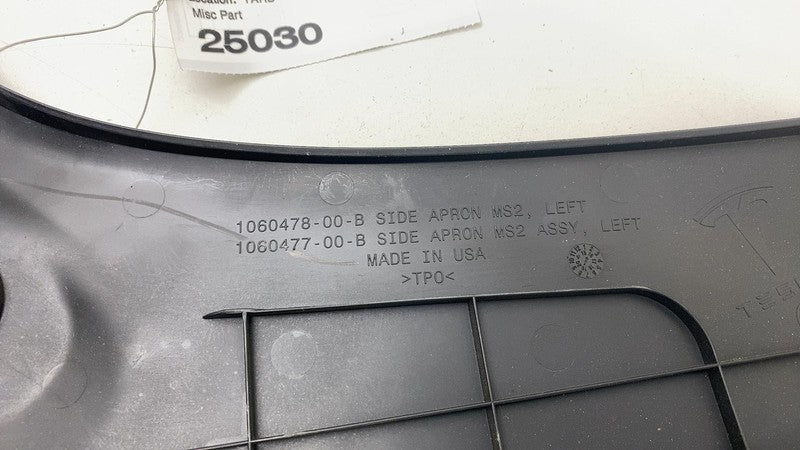 ⭕ 16-20 Model S Front Driver Side Under Hood Apron Trim Panel Left 106