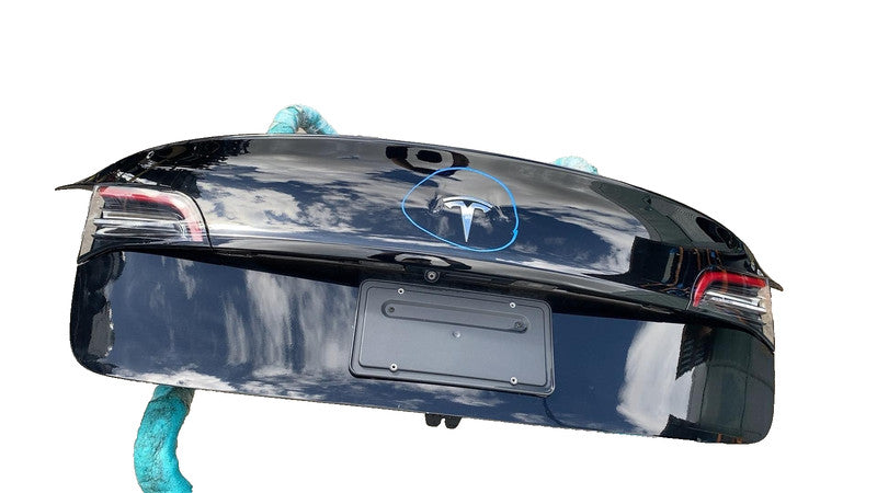 ⭕ 2017-2020 Tesla Model 3 M3 Rear Trunk Decklid Shell Panel Assembly Black PBSB
